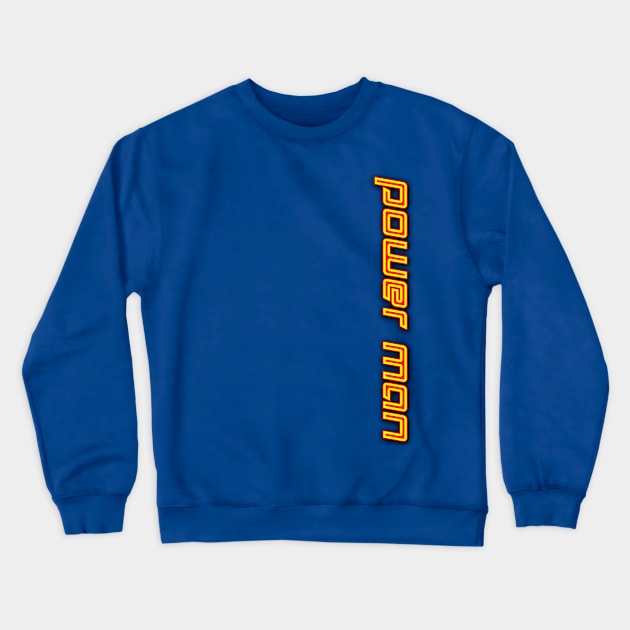 Power Man vertical Crewneck Sweatshirt by woodsman